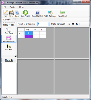 Karnaugh Analyzer screenshot 2