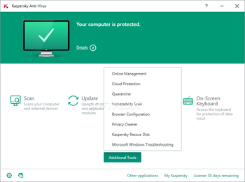 Kaspersky Anti-Virus screenshot 2