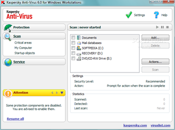 Kaspersky Anti-Virus Personal Pro screenshot 2