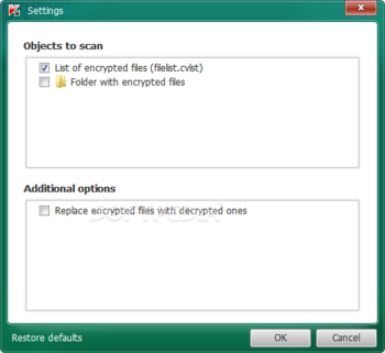 Kaspersky CoinVaultDecryptor screenshot 2