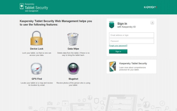 Kaspersky Tablet Security screenshot