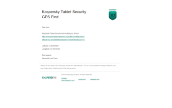 Kaspersky Tablet Security screenshot 2
