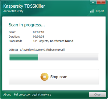 Kaspersky TDSSKiller screenshot