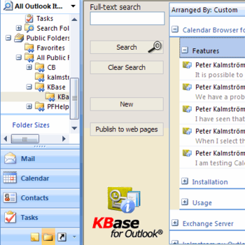 KBase for Outlook screenshot 2