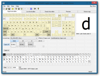 KbdEdit screenshot