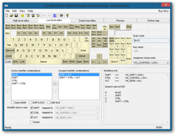 KbdEdit screenshot 2