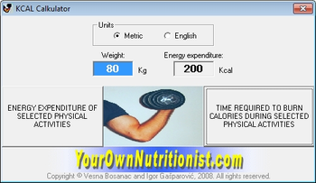 KCAL Calculator screenshot