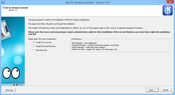 KDE for Windows Installer screenshot