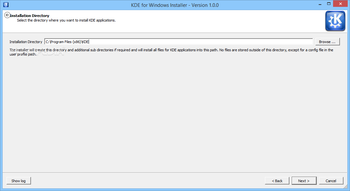 KDE for Windows Installer screenshot 2