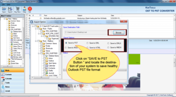 Kdetools OST to PST Converter screenshot