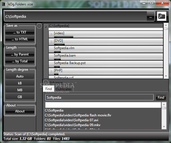 KDG Folders Size screenshot 2