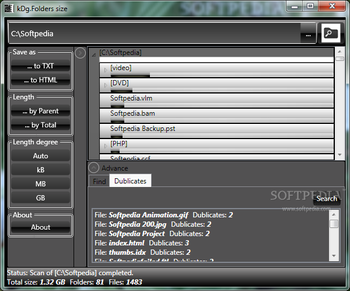 KDG Folders Size screenshot 3