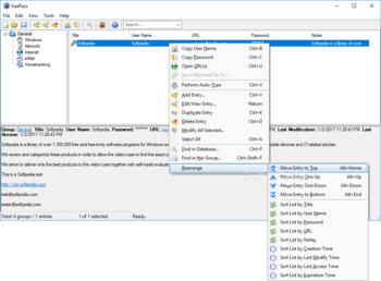 KeePass Password Safe Portable screenshot 2