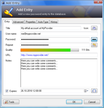 KeePass Password Safe Professional screenshot
