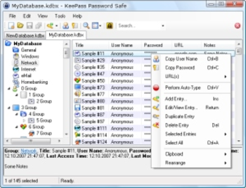 KeePass Password Safe Professional Portable screenshot
