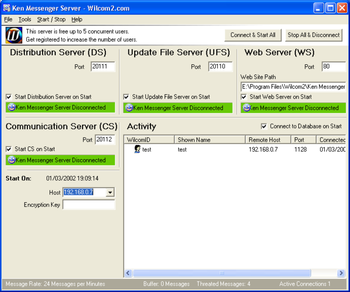 Ken Messenger Server screenshot 2