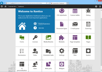 Kentico screenshot