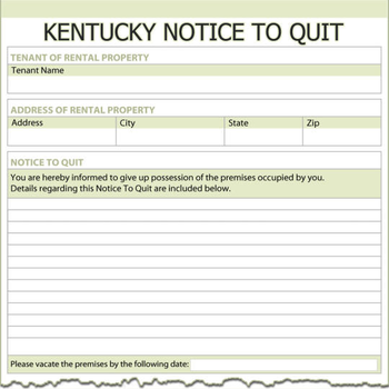 Kentucky Notice To Quit screenshot