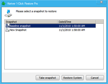 Keriver 1-Click Restore Pro screenshot 4