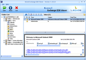 Kernel Exchange EDB Viewer screenshot