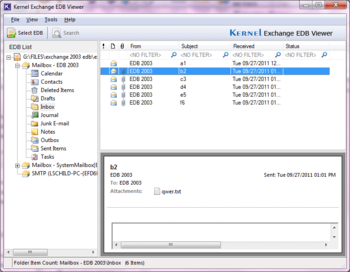 Kernel Exchange EDB Viewer screenshot 4