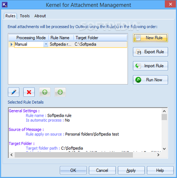 Kernel for Attachment Management screenshot