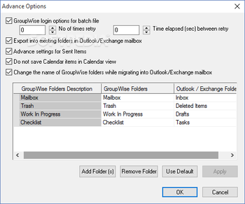 Kernel for Novell GroupWise to Exchange screenshot 4