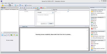 Kernel for OLM to PST screenshot