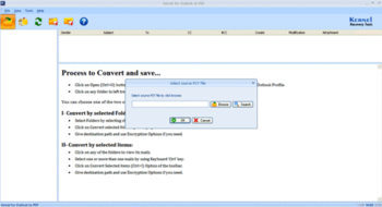 Kernel for Outlook to PDF screenshot