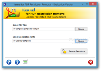 Kernel for PDF Restriction Removal screenshot