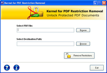 Kernel for PDF Restriction Removal screenshot