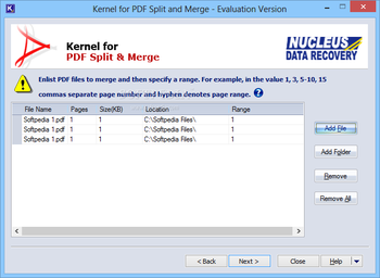 Kernel for PDF Split and Merge screenshot 5