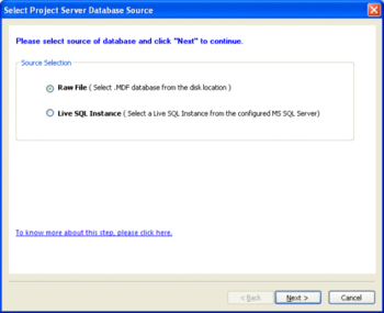 Kernel for Project Server screenshot