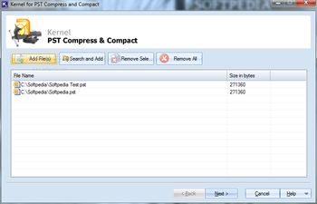 Kernel for PST Compress and Compact screenshot