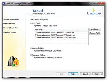 Kernel for PST to NSF Conversion screenshot
