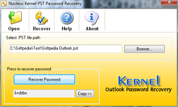 Kernel Outlook Password Recovery screenshot