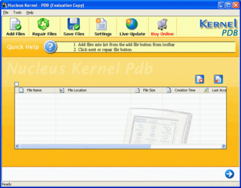 Kernel Palm PDB - File Repair Software screenshot 2