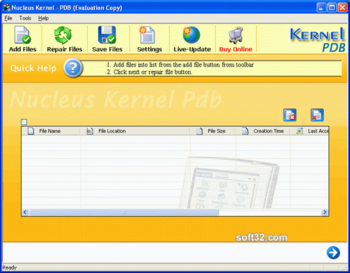 Kernel Palm PDB - File Repair Software screenshot 3