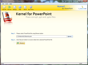 Kernel PowerPoint screenshot