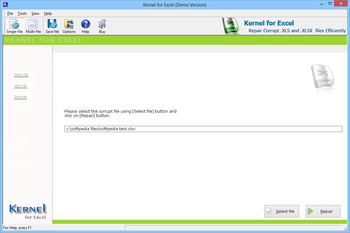 Kernel Recovery for Excel screenshot