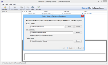 Kernel Recovery for Exchange Server screenshot