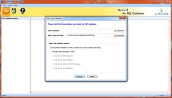 Kernel SQL Database Recovery screenshot