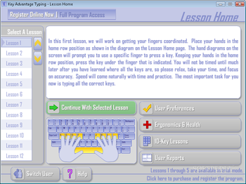 Key Advantage Typing Tutor screenshot 2