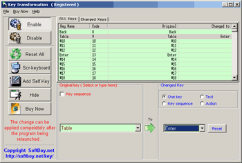 Key Transformation screenshot