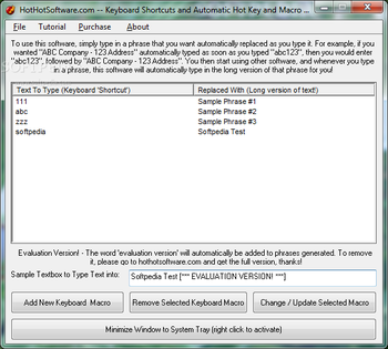 Keyboard Shortcuts and Automatic Hot Key and Macro Recorder screenshot