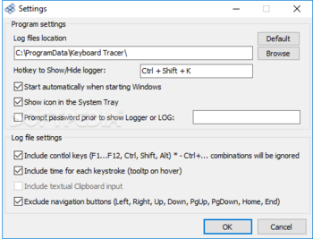 Keyboard Tracer (formerly Keyboard Logger) screenshot 2