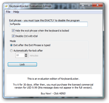 KeyboardLocker screenshot