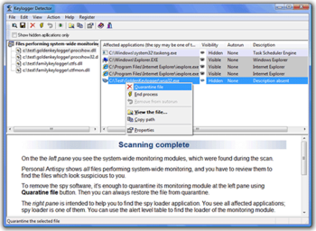 Keylogger Detector screenshot