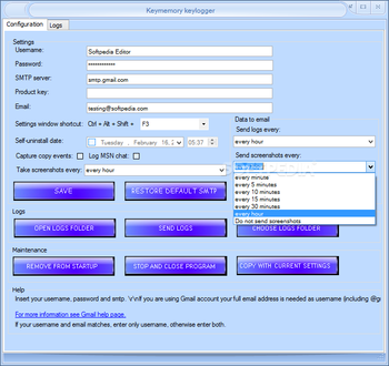 Keymemory Keylogger screenshot 2