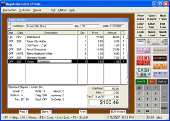 Keystroke POS Software screenshot 2